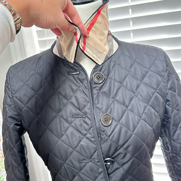 Burberry Quilted Jacket Sz XS Black - Picture 4 of 12